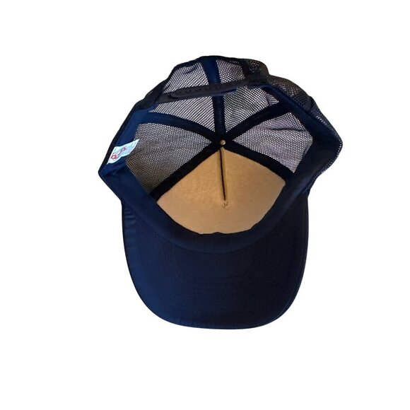 Yaesu Communications Royal Pacific Navy Blue Mesh Trucker Hat 57% Cotton 19% Pol - Picture 4 of 5